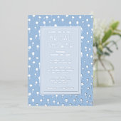 Invitations de douche nuptiale Floral Soft Blue Fo (Debout devant)