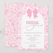 Invitations de douche nuptiale florale (Devant / Derrière)