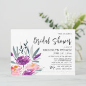 Invitations de douche nuptiale Florale (Debout devant)