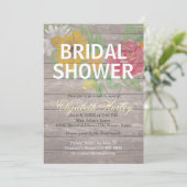 Invitations de douche nuptiale florale (Debout devant)