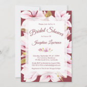 Invitations de douche nuptiale florale Magnolia Bu (Devant)