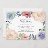 Invitations de douche nuptiale Florale moderne (Devant)