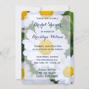Invitations de douche nuptiale florale ronde avec 