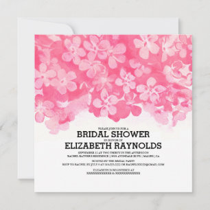 Invitations de douche nuptiale Fuchsia Fleurs