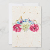 Invitations de douche nuptiale Fuschia et ivoires (Dos)