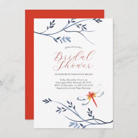 Invitations de douche nuptiale Garden Party (Devant / Derrière)