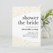 Invitations de douche nuptiale géométrique Or (Debout devant)