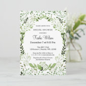 Invitations de douche nuptiale Glam Greenery (Debout devant)