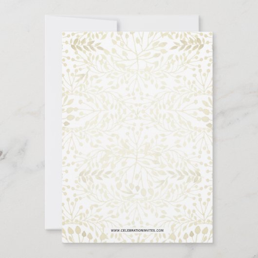 Invitations de douche nuptiale Glam Greenery (Dos)