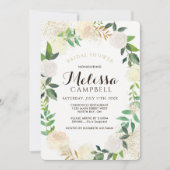 Invitations de douche nuptiale Gold et Champagne (Devant)