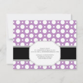 Invitations de douche nuptiale Gris et violet Polk (Dos)