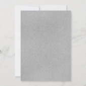 Invitations de douche nuptiale gris rustique (Dos)