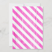 Invitations de douche nuptiale Hot Pink Stripes (Dos)