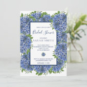 Invitations De Douche Nuptiale Hydrangea Avec Enve (Debout devant)