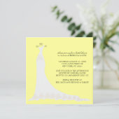 Invitations de douche nuptiale {Jaune pâle} (Debout devant)