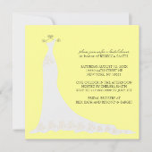 Invitations de douche nuptiale {Jaune pâle} (Devant)