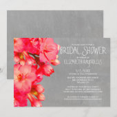 Invitations de douche nuptiale Kalanchoe (Devant / Derrière)