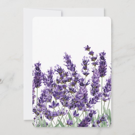 Invitations de douche nuptiale Lavender (Dos)
