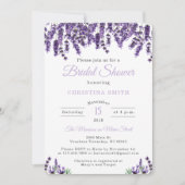 Invitations de douche nuptiale Lavender (Devant)