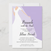 Invitations de douche nuptiale Lavender Gown et Vo (Devant)