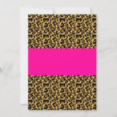 Invitations de douche nuptiale Leopard Hot rose (Dos)