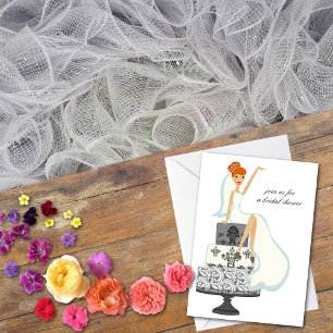 Invitations de douche nuptiale {Mariée à tête roug