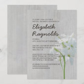 Invitations de douche nuptiale Matthiola vintages (Devant / Derrière)