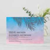 Invitations de douche nuptiale moderne Palm Tree (Debout devant)