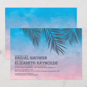 Invitations de douche nuptiale moderne Palm Tree (Devant / Derrière)