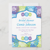 Invitations de douche nuptiale modernes, fleurs (Devant)