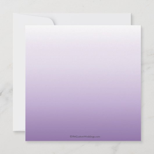 Invitations de douche nuptiale Ombre violet (Dos)