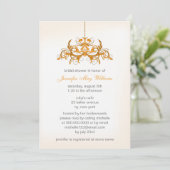 Invitations de douche nuptiale orange (Debout devant)
