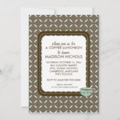 Invitations de douche nuptiale ou déjeuner de café (Dos)