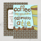 Invitations de douche nuptiale ou déjeuner de café (Devant / Derrière)