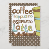 Invitations de douche nuptiale ou déjeuner de café (Devant / Derrière)