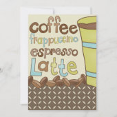 Invitations de douche nuptiale ou déjeuner de café (Devant)