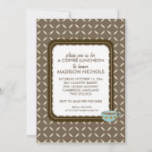 Invitations de douche nuptiale ou déjeuner de café (Dos)