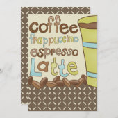 Invitations de douche nuptiale ou déjeuner de café (Devant / Derrière)