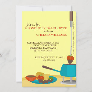 Invitations de douche nuptiale ou fête fondue