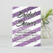 Invitations de douche nuptiale Parties scintillant (Debout devant)