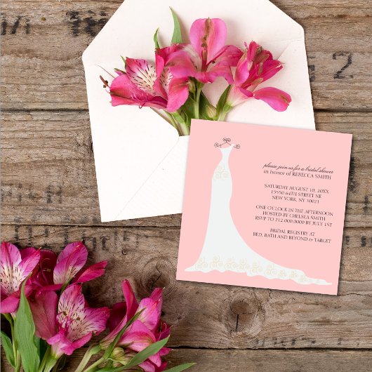 Invitations de douche nuptiale {Peach}