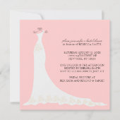 Invitations de douche nuptiale {Peach} (Devant)