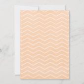 Invitations de douche nuptiale Peach Chevron Strip (Dos)