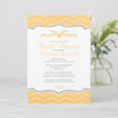 Invitations de douche nuptiale Peach Zigzag (Debout devant)