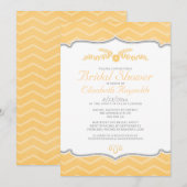 Invitations de douche nuptiale Peach Zigzag (Devant / Derrière)