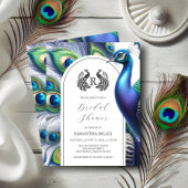 Invitations de douche nuptiale Peacock Majestic