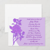 Invitations de douche nuptiale personnalisée à fle (Devant / Derrière)