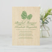 Invitations de douche nuptiale Pine Cone (Debout devant)