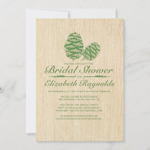 Invitations de douche nuptiale Pine Cone
