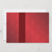 Invitations de douche nuptiale Red Rose Damask (Dos)